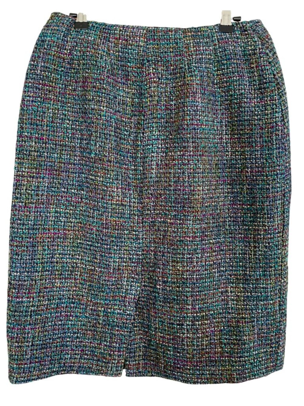 Coldwater Creek Tweed Pencil Skirt Women's 4 Multicolor Career Dark Academia